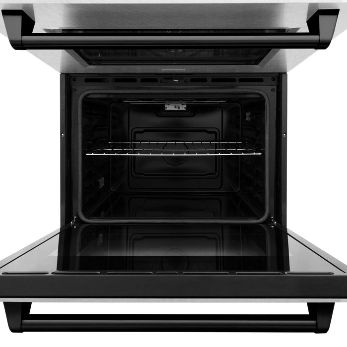 ZLINE 30" Double Wall Oven, DuraSnow Finish, Self Cleaning, AWDSZ-30-MB - Farmhouse Kitchen and Bath