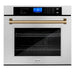 ZLINE 30" Autograph Edition Single Wall Oven with Self Clean and True Convection Stainless Steel AWSSZ-30-CB - Farmhouse Kitchen and Bath