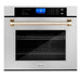 ZLINE 30" Autograph Edition Single Wall Oven with Self Clean and True Convection Stainless Steel AWSSZ-30-G - Farmhouse Kitchen and Bath