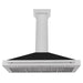 ZLINE 48" DuraSnow® Stainless Steel Range Hood with Shell and Stainless Steel Handle KB4SNX-BLM-48 - Farmhouse Kitchen and Bath