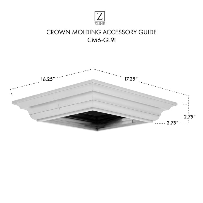 ZLINE Crown Molding Profile 5 for Island Mount Range Hood CM5-697i/KECOMi-304 - Farmhouse Kitchen and Bath