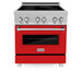 ZLINE 30" Induction Range in DuraSnow with a 4 Element Stove and Electric Oven RAINDS-RM-30 - Farmhouse Kitchen and Bath