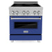 ZLINE 30" Induction Range in DuraSnow with a 4 Element Stove and Electric Oven RAINDS-BM-30 - Farmhouse Kitchen and Bath