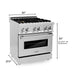 ZLINE 30" Dual Fuel Oven Range, Stainless Steel, Brass Burners, RA-BR-30 - Farmhouse Kitchen and Bath