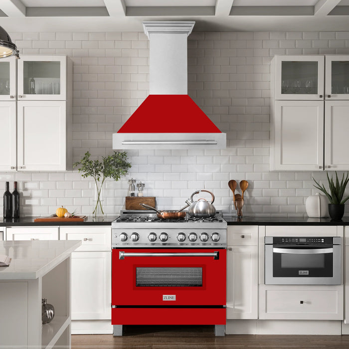 ZLINE 36" DuraSnow® Stainless Steel Range Hood 8654SNX-RM-36 - Farmhouse Kitchen and Bath