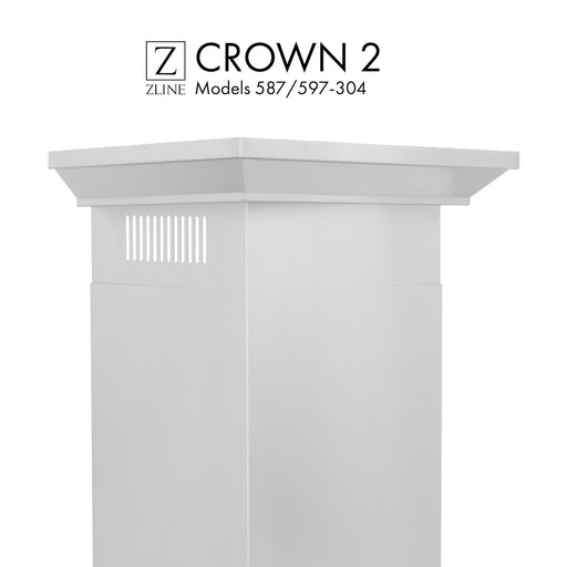 ZLINE Crown Molding #2 for Wall Range Hood, CM2-687-304 - Farmhouse Kitchen and Bath