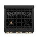 ZLINE 30" Autograph Gas Range, Black Stainless, Gold Accents, RGBZ-30-G - Farmhouse Kitchen and Bath