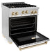 ZLINE 30" Autograph Edition, Gas Range, Gas Oven White Door, RGZ-30-G - Farmhouse Kitchen and Bath