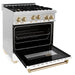 ZLINE 30" Autograph Edition, Gas Range, White Door, RGZ-WM-30-G - Farmhouse Kitchen and Bath