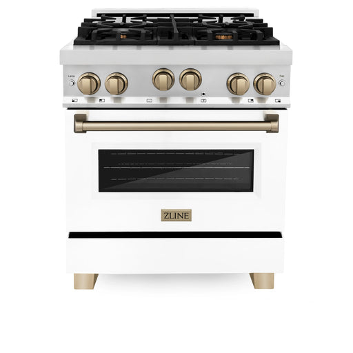 ZLINE 30" Autograph Edition, 4.0 cu. ft. Gas Range, RGZ-WM-30-CB - Farmhouse Kitchen and Bath