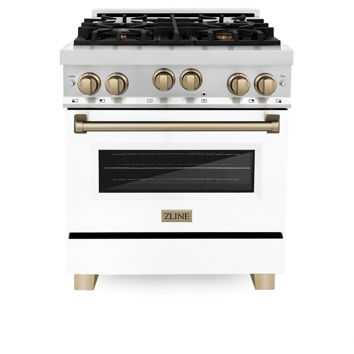 ZLINE 30" Autograph Edition, 4.0 cu. ft. Gas Range, RGZ-WM-30-CB - Farmhouse Kitchen and Bath