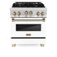 ZLINE 30" Autograph Edition, 4.0 cu. ft. Gas Range, RGZ-WM-30-CB
