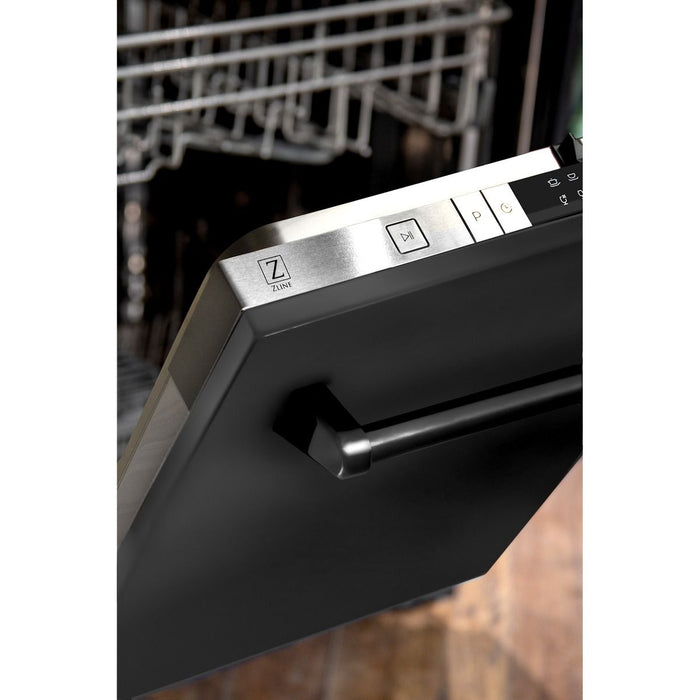 ZLINE 24" Dishwasher In Black Stainless Steel, Stainless Tub, DW-BS-24 - Farmhouse Kitchen and Bath