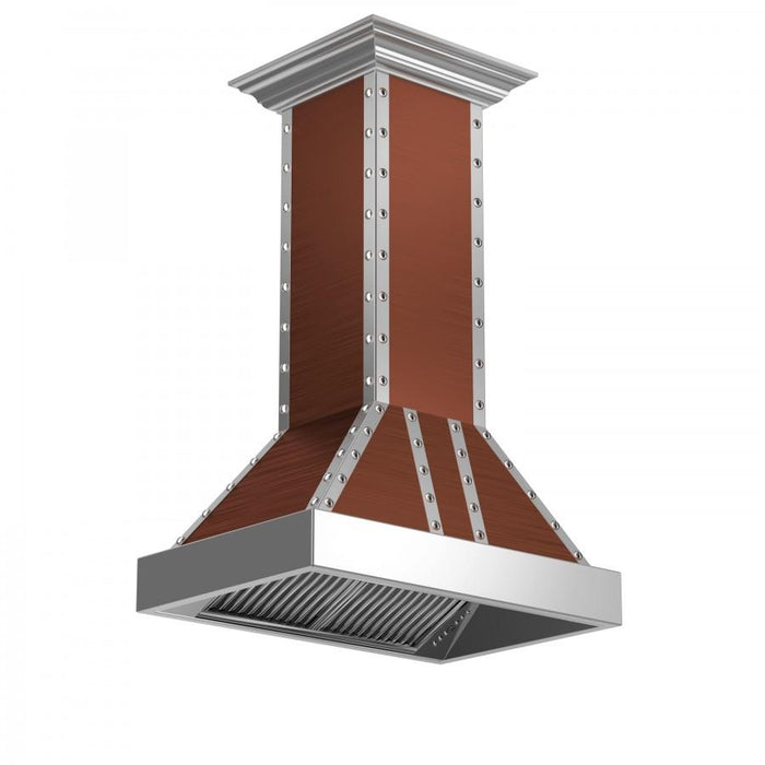 ZLINE 30" Copper Finish Island Range Hood, 655i-CSSSS-30 - Farmhouse Kitchen and Bath