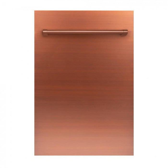 ZLINE 18" Top Control Dishwasher in Copper, Stainless Steel Tub, DW-C-H-18 - Farmhouse Kitchen and Bath