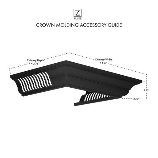 ZLINE Crown Molding Black Stainless Steel BT Speakers CM6-BT-BSKBN - Farmhouse Kitchen and Bath