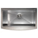 ZLINE 33" Undermount Single Bowl Ledge Sink Stainless Steel, SLSAP-33S - Farmhouse Kitchen and Bath