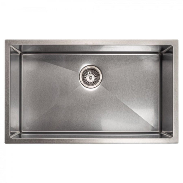 ZLINE 30" Undermount Single Bowl Sink DuraSnow Stainless Steel, SRS-30S - Farmhouse Kitchen and Bath