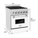 DISCONTINUED-ZLINE 24" Professional Dual Fuel Range, Matte White Door, RA-WM-24 - Farmhouse Kitchen and Bath