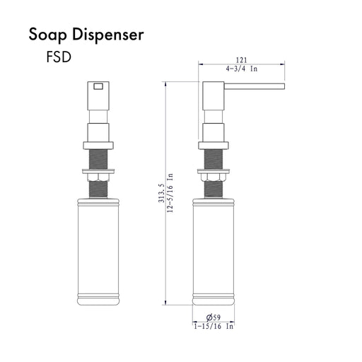 ZLINE Faucet Soap Dispenser FSD-PG - Farmhouse Kitchen and Bath