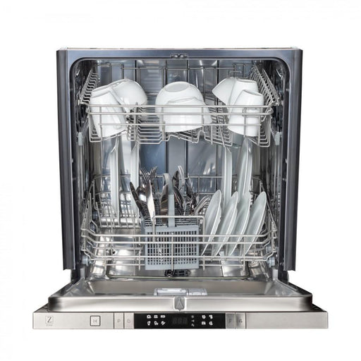 ZLINE 24" Dishwasher in DuraSnow® Stainless, Traditional Handle, DW-SS-H-24 - Farmhouse Kitchen and Bath