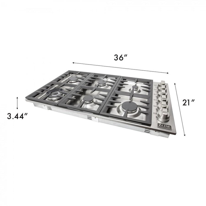 ZLINE 36 inch Dropin Cooktop with 6 Gas Burners, RC36 - Farmhouse Kitchen and Bath