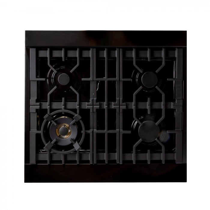 ZLINE 30" Black Stainless 4.0 cu.ft. 4 Gas Burner/Electric Oven Range, RAB-30 - Farmhouse Kitchen and Bath