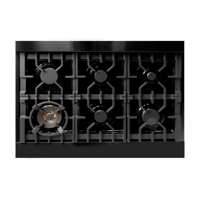 ZLINE 36" Black Stainless 4.6 cu.ft. 6 Gas Burner/Electric Oven Range, RAB-36 - Farmhouse Kitchen and Bath
