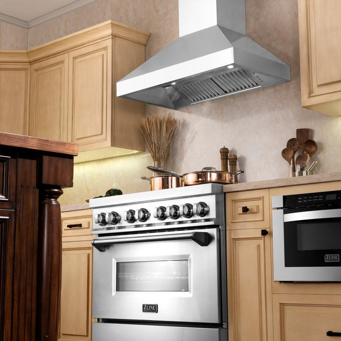 ZLINE 30" Remote Dual Blower Stainless Wall Range Hood, 597-RD-30 - Farmhouse Kitchen and Bath
