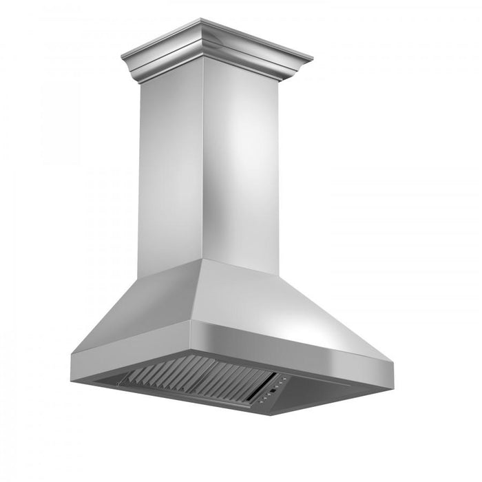 ZLINE 42" Professional Wall Range Hood, Stainless Steel, 597CRN-42 - Farmhouse Kitchen and Bath