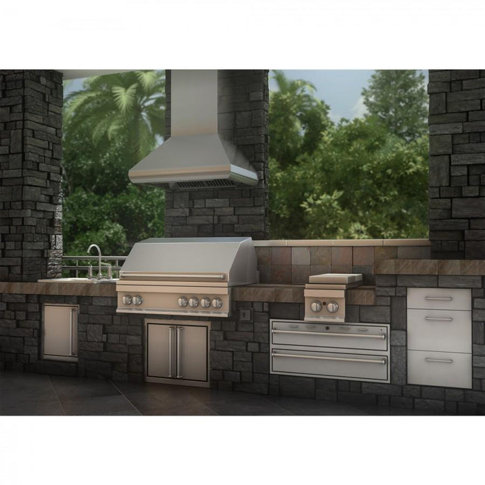 ZLINE 30" Outdoor Stainless Steel Wall Range Hood, 687-304-30 - Farmhouse Kitchen and Bath