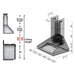 ZLINE Ducted Wall Mount Range Hood in Outdoor Approved Stainless Steel 697-304-30 - Farmhouse Kitchen and Bath