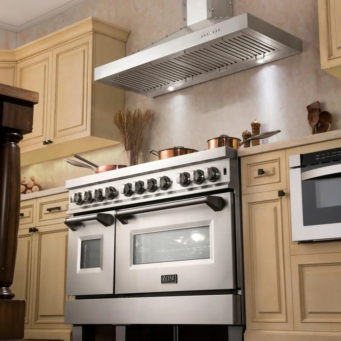 ZLINE 48" Stainless Steel Wall Range Hood, KB2-4SSXS-48 - Farmhouse Kitchen and Bath