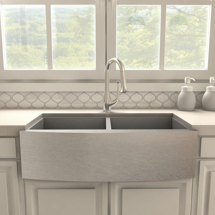 ZLINE Shakespeare Kitchen Faucet in Brushed Nickel, 11-0129-PVDN - Farmhouse Kitchen and Bath