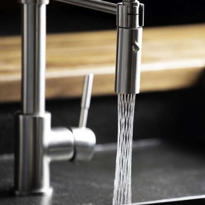 ZLINE Dante Kitchen Faucet in Brushed Nickel, 11-0130-PVDN - Farmhouse Kitchen and Bath